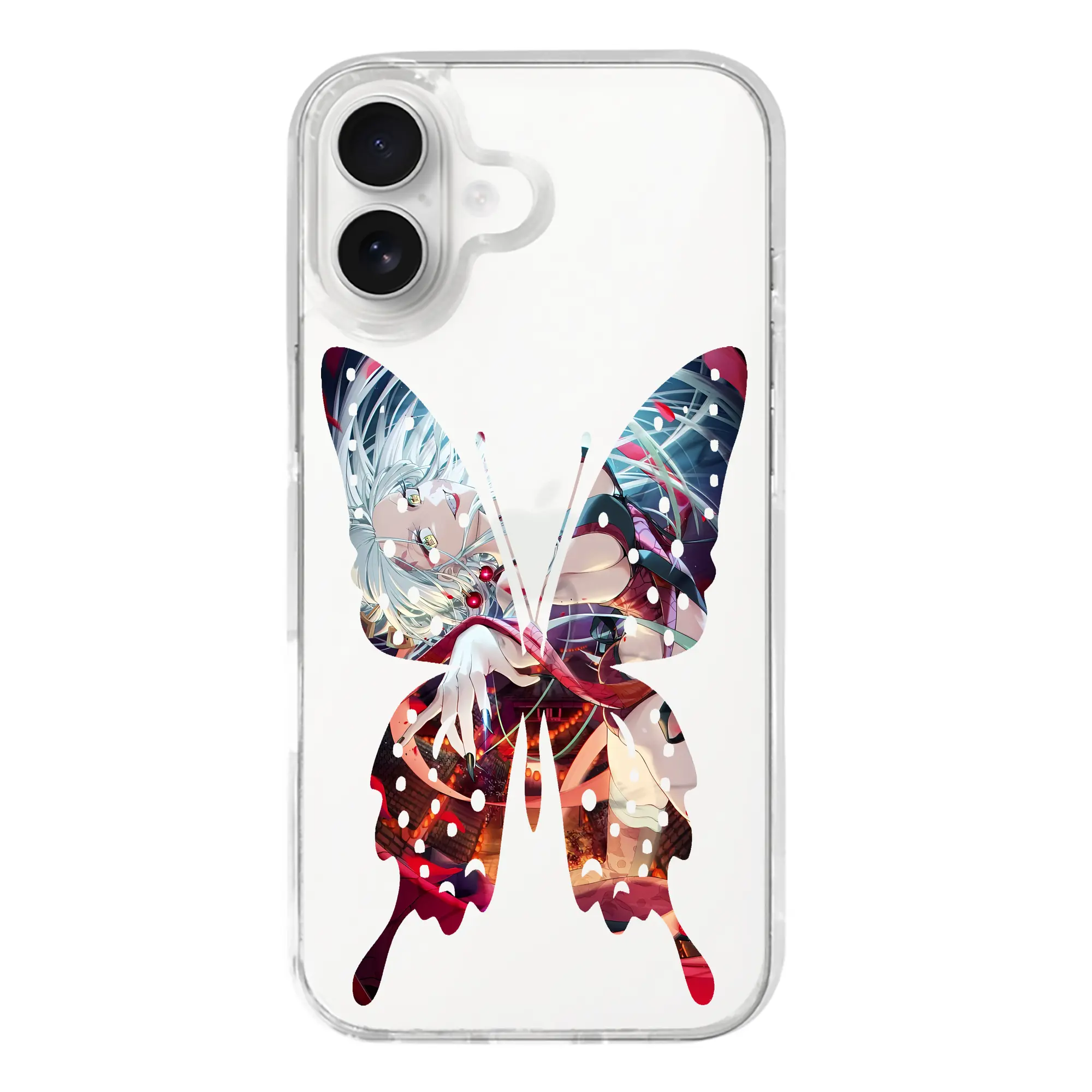 鬼滅の刃 グッズ,堕姫 - iPhone 17シリーズ 透明スマホケース – 薄型・耐衝撃・精密フィット保護カバー